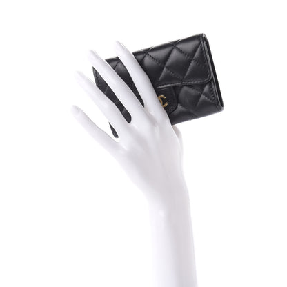 Chanel Lambskin Quilted Flap Card Holder Black 2 of 11