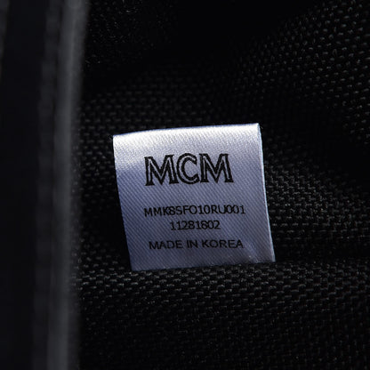 MCM Visetos Baroque Print Medium Stark Backpack Black Red 10 of 10