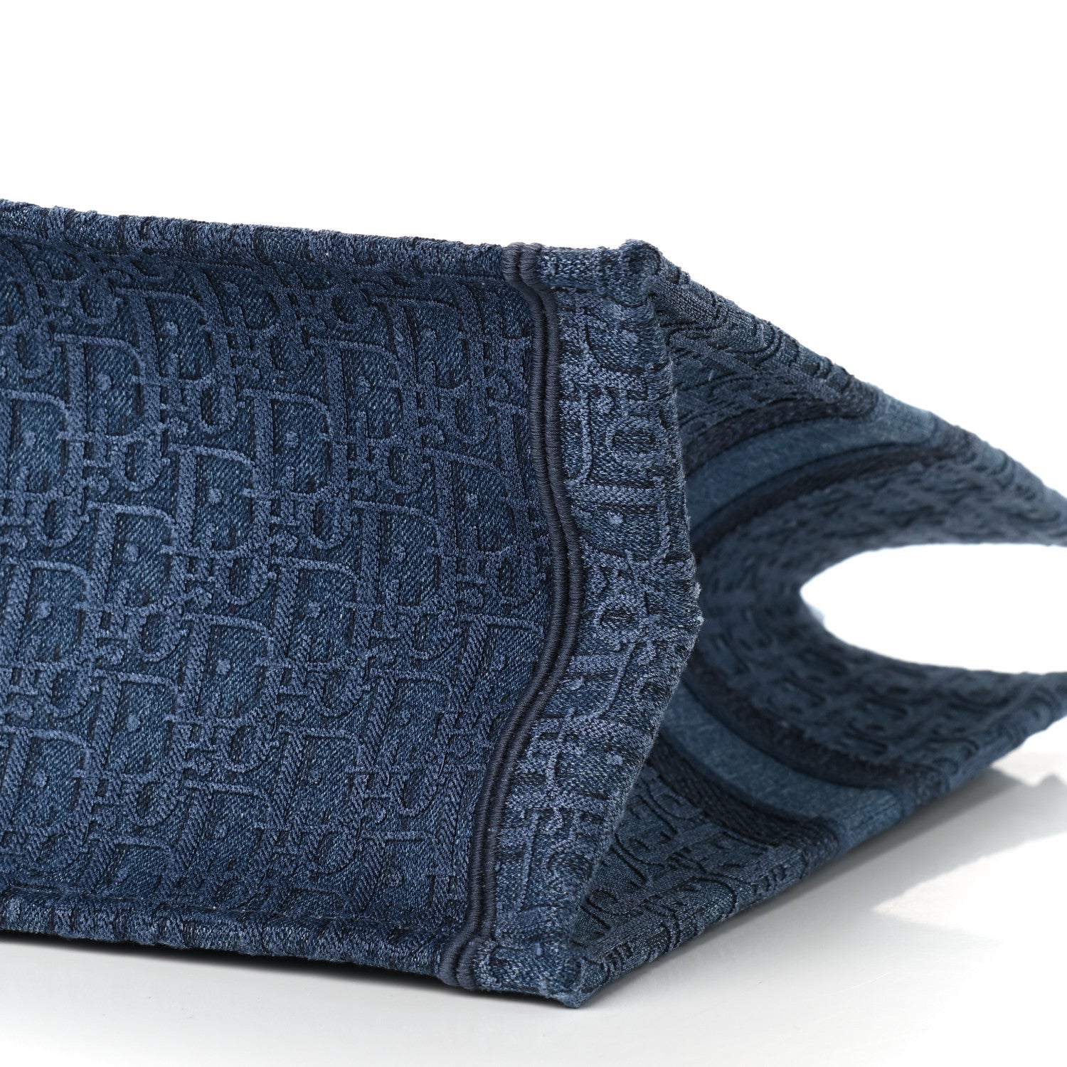 Christian Dior Oblique Denim Book Tote Denim Blue 8 of 8