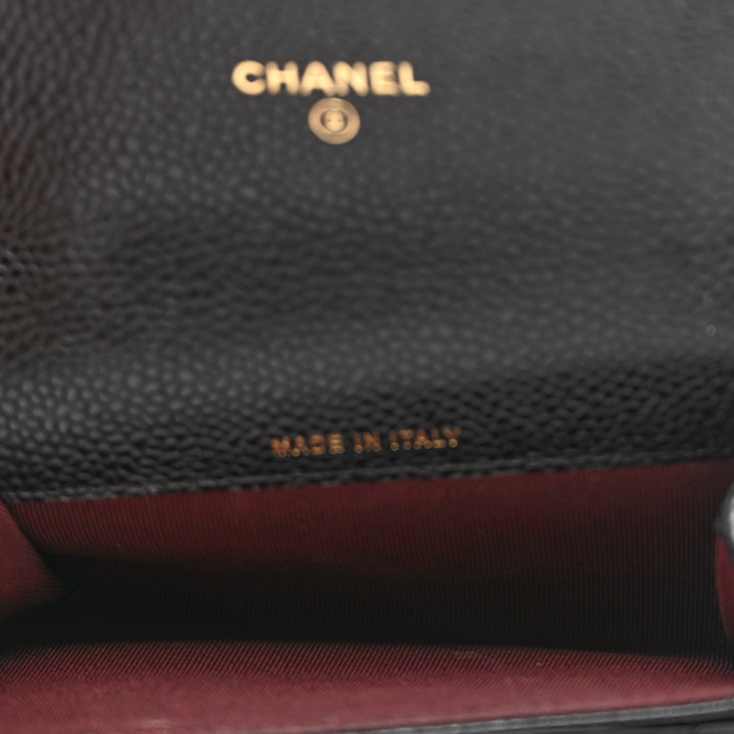 Caviar Quilted Flap Card Holder Black