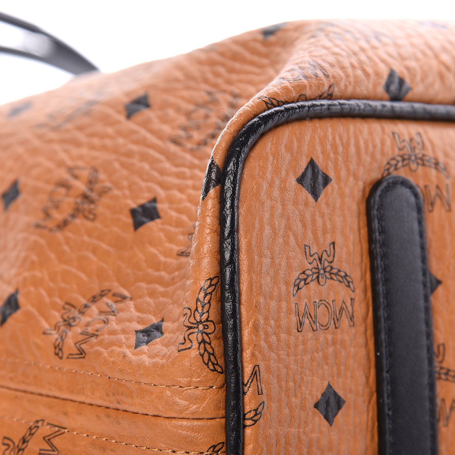 MCM Visetos Medium Project Reversible Shopper Tote Cognac 16 of 21