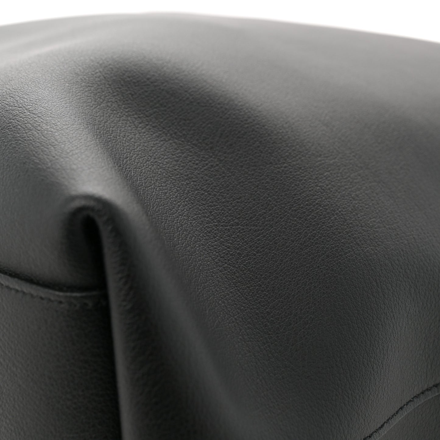 Calfskin Bold Shopping Tote Black