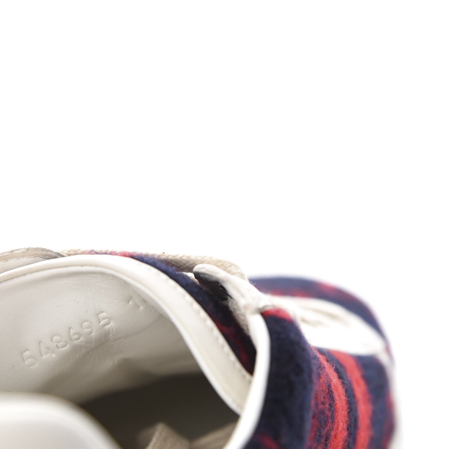 Covered Wool Big GG Monogram Mens Sneakers 12 Blue Red Mystic White