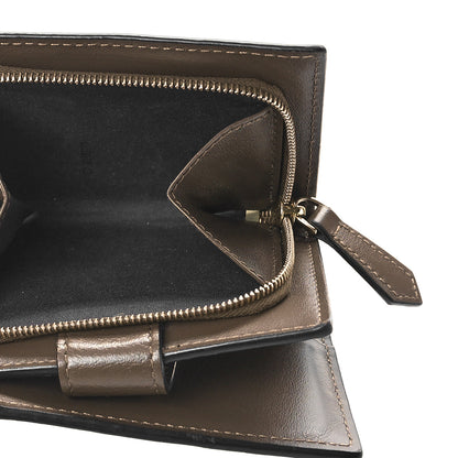 Fendi Vitello Soft F is Fendi Bi-Color FF 1974 Embossed Compact Wallet Maya Black 7 of 9