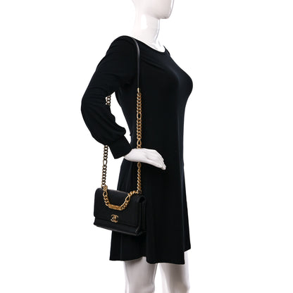 Chanel Caviar Quilted Mini Bracelet On Chain Flap Black 2 of 9