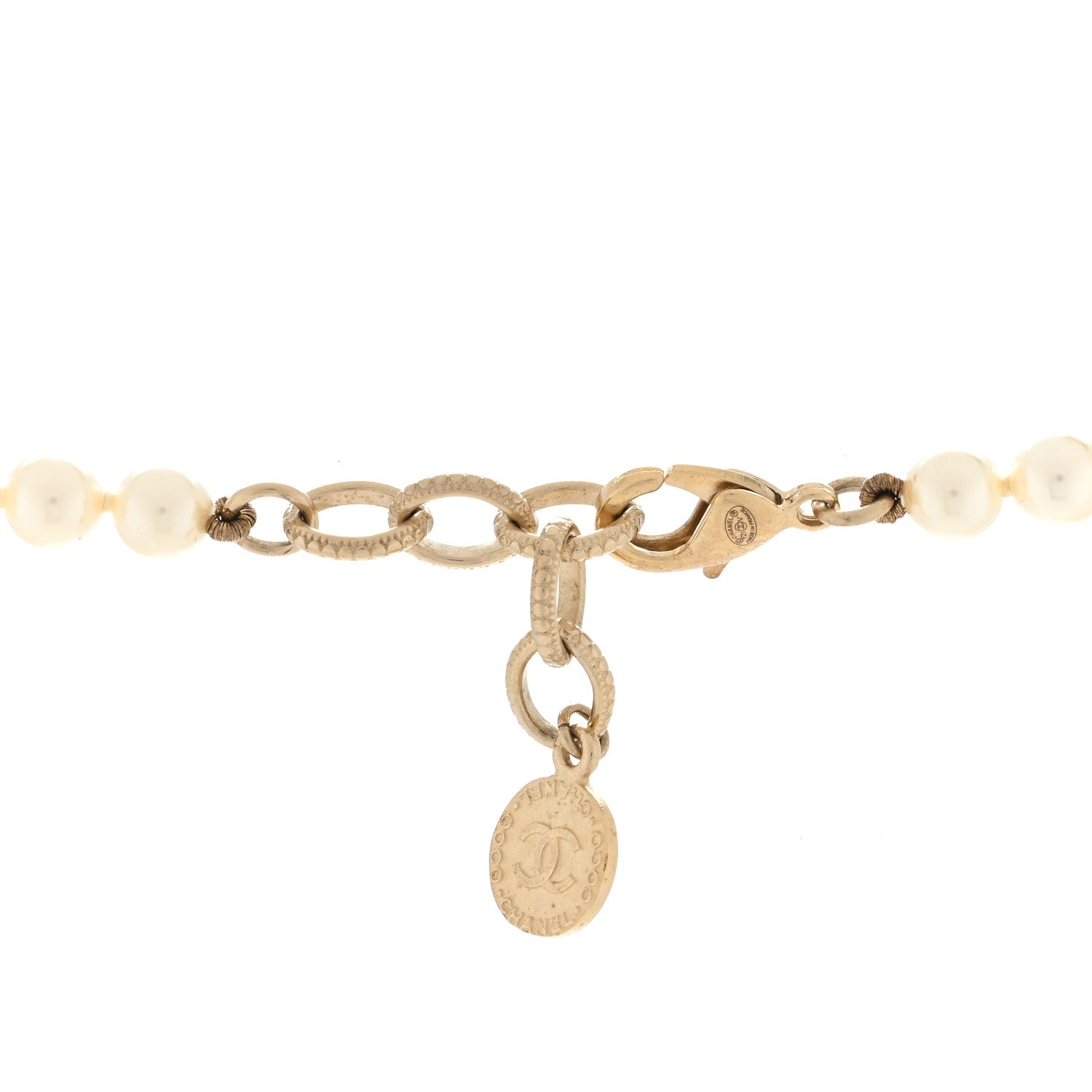 Chanel Pearl CC 100th Anniversary Necklace Light Gold 3 of 3