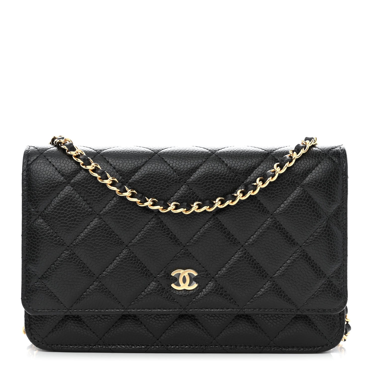 Chanel Caviar Quilted Wallet On Chain WOC Black 1 of 12