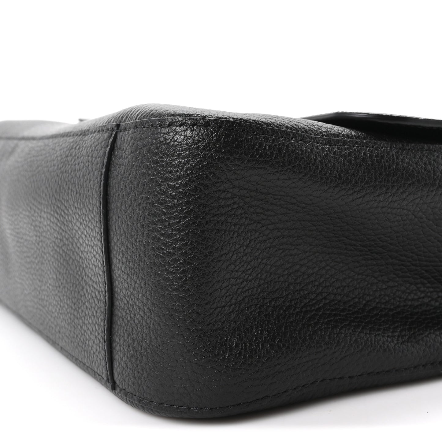 Grained Calfskin Small Souplissimo Maxi Flap Black