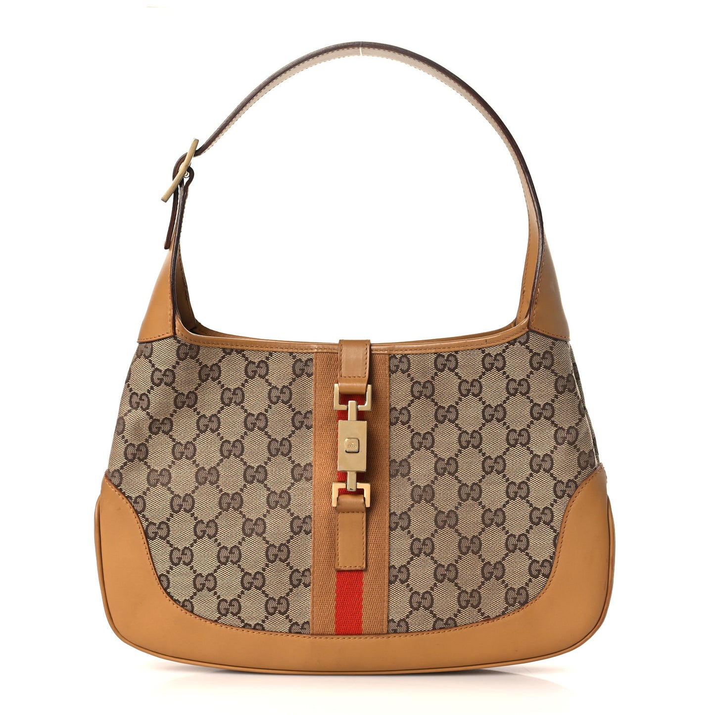 Monogram Web Jackie O Hobo Tan