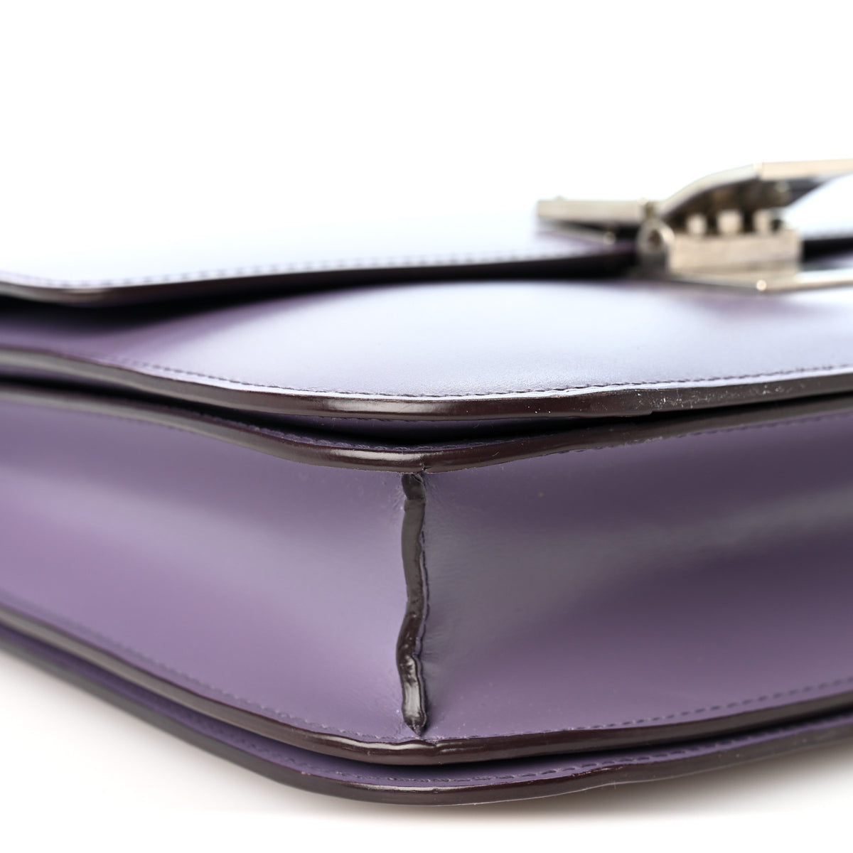 Celine Box Calfskin Medium Classic Box Flap Bag Amethyst 9 of 10