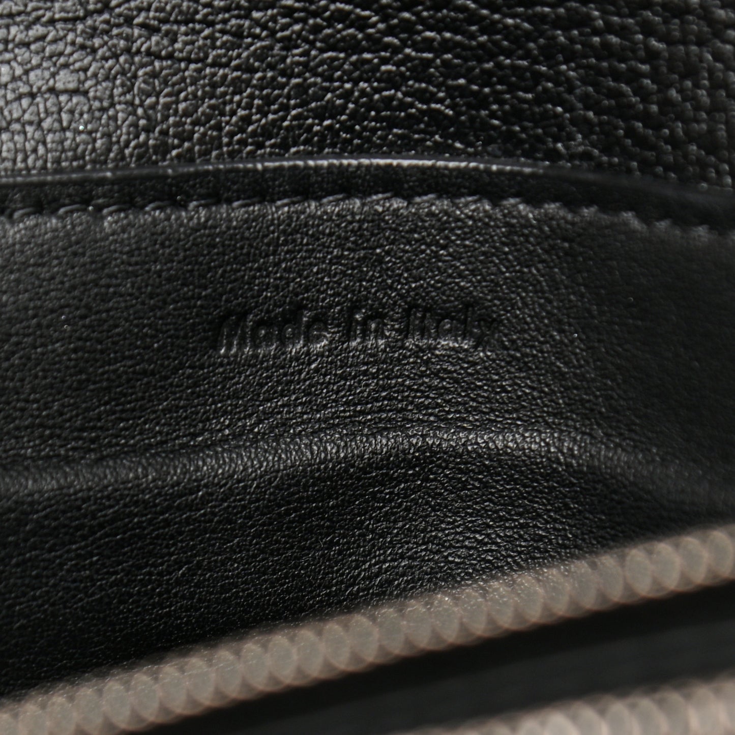 Goatskin Folded Clutch With Strap Black