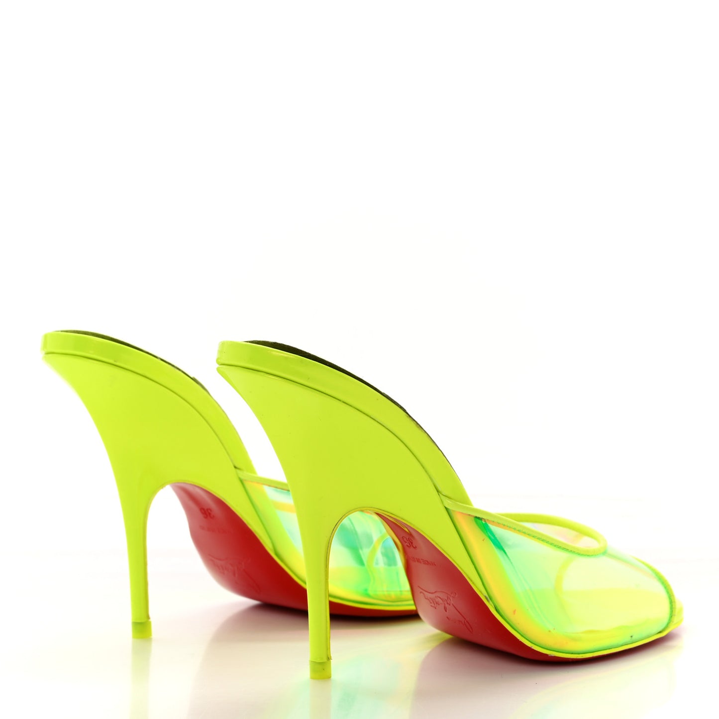 PVC Just Arch 100 Slide Sandals 36 Neon Yellow