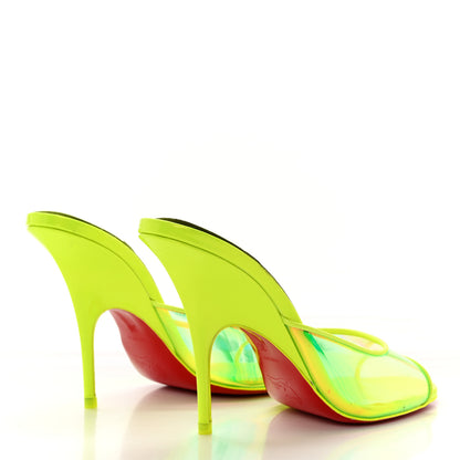 Christian Louboutin PVC Just Arch 100 Slide Sandals 36 Neon Yellow 4 of 18