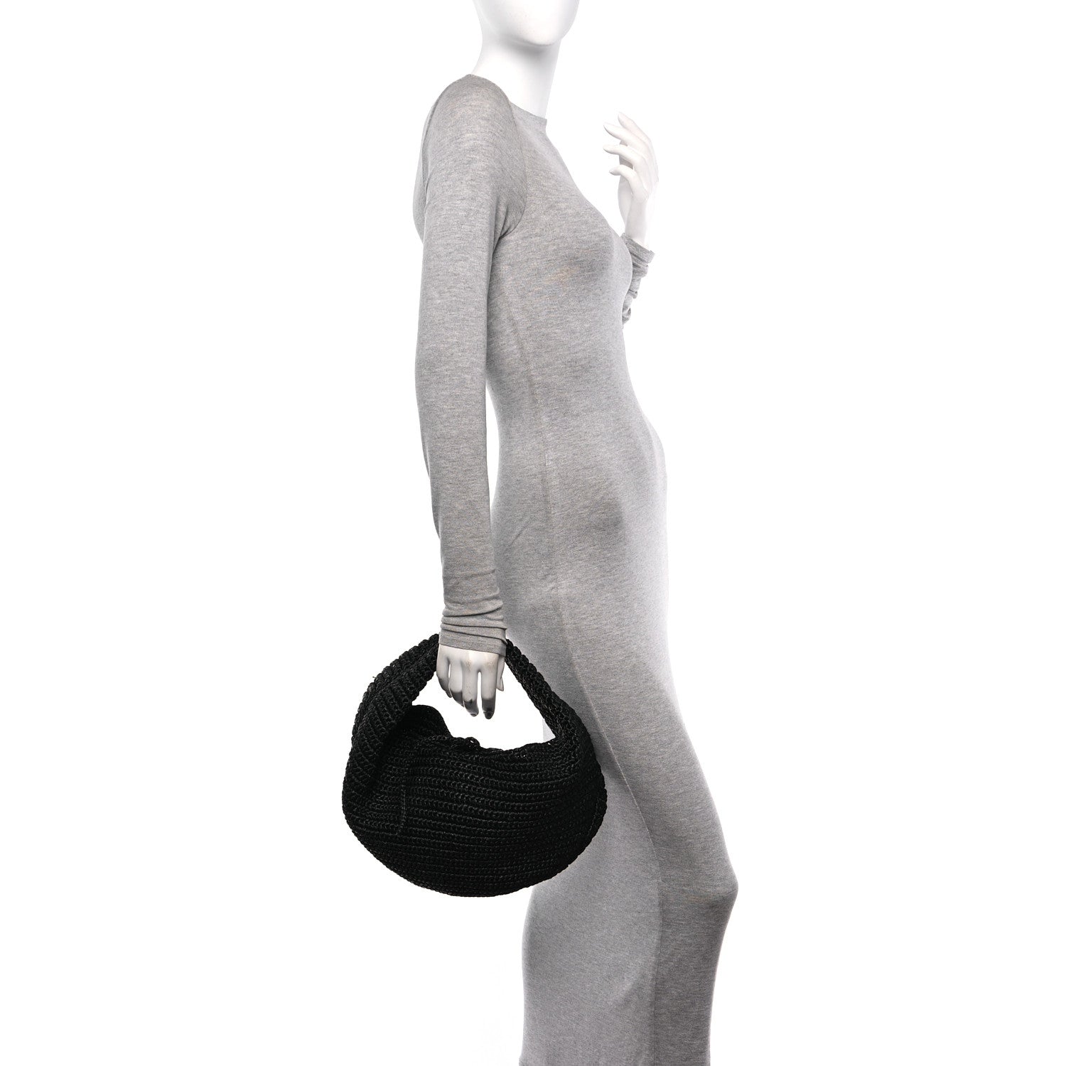 Khaite Raffia Olivia Hobo Black 2 of 9