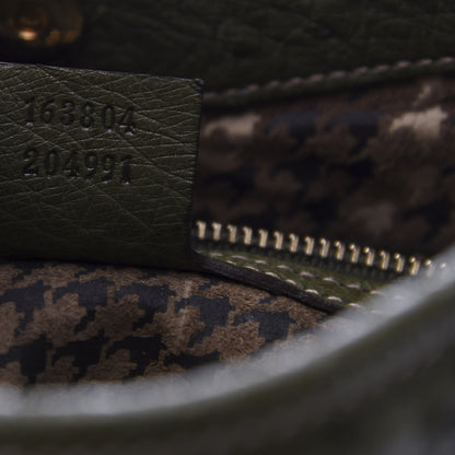 Gucci Ostrich Large Horsebit 85th Anniversary Hobo Green 6 of 12