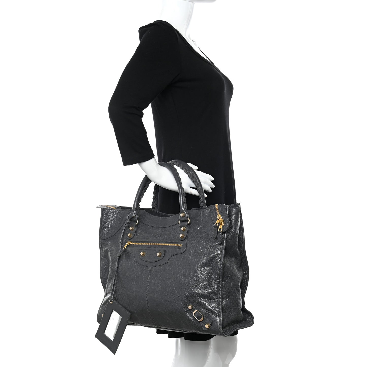 Agneau Giant 12 Gold Hardware Monday Gris Fossile