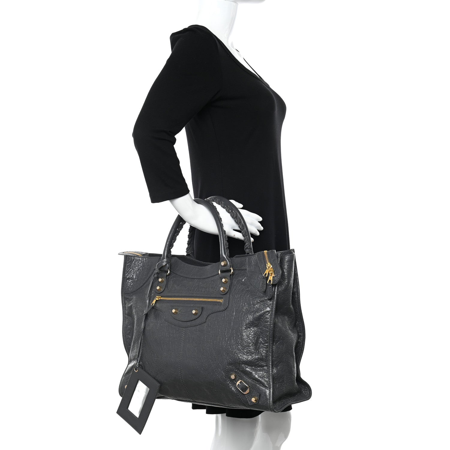 Balenciaga Agneau Giant 12 Gold Hardware Monday Gris Fossile 2 of 11