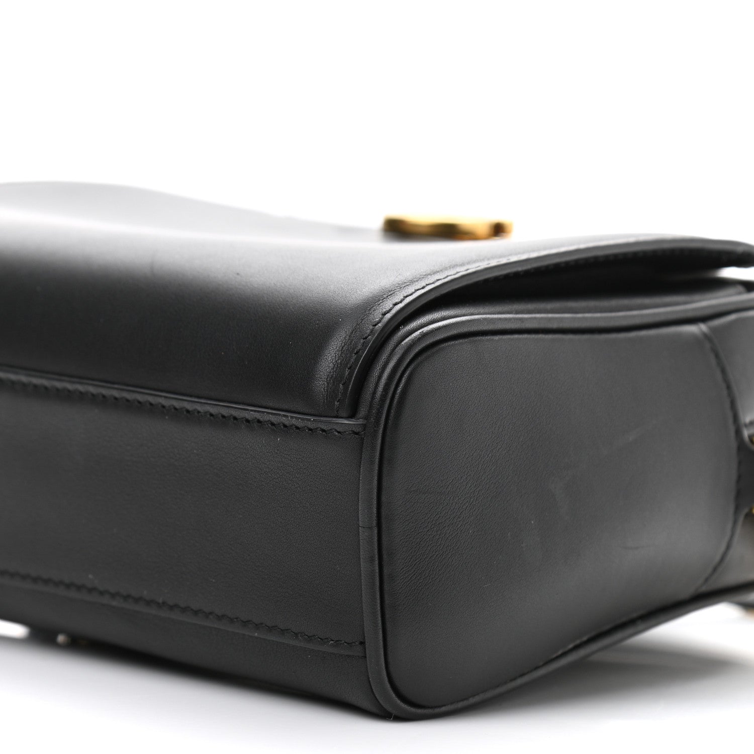 Salvatore Ferragamo Calfskin Trifolio Camera Crossbody Bag Black 8 of 9