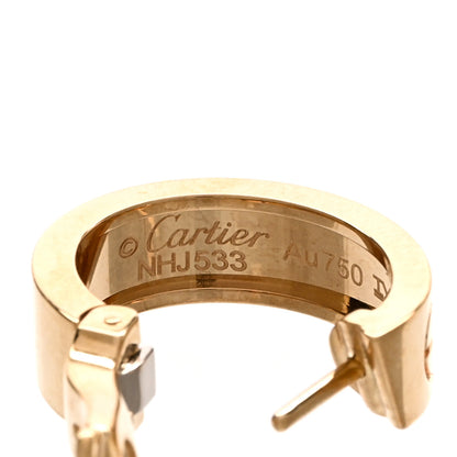 Cartier 18K Yellow Gold 5.5mm LOVE French Clip Hoop Earrings 4 of 5