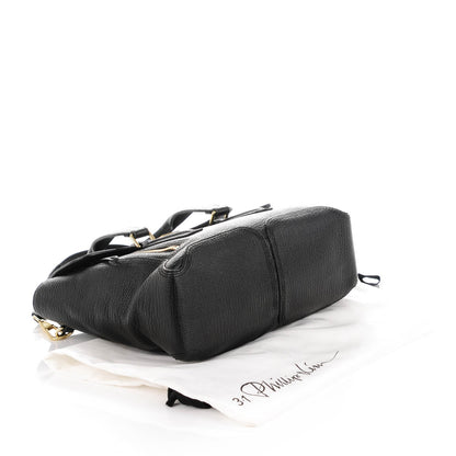 3.1 Phillip Lim 3.1 Textured Calfskin Medium Pashli Satchel Black 4 of 7