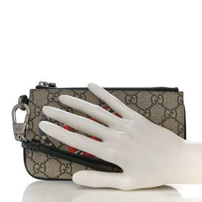 Gucci GG Supreme Monogram Kingsnake Zip Pouch Black 3 of 11