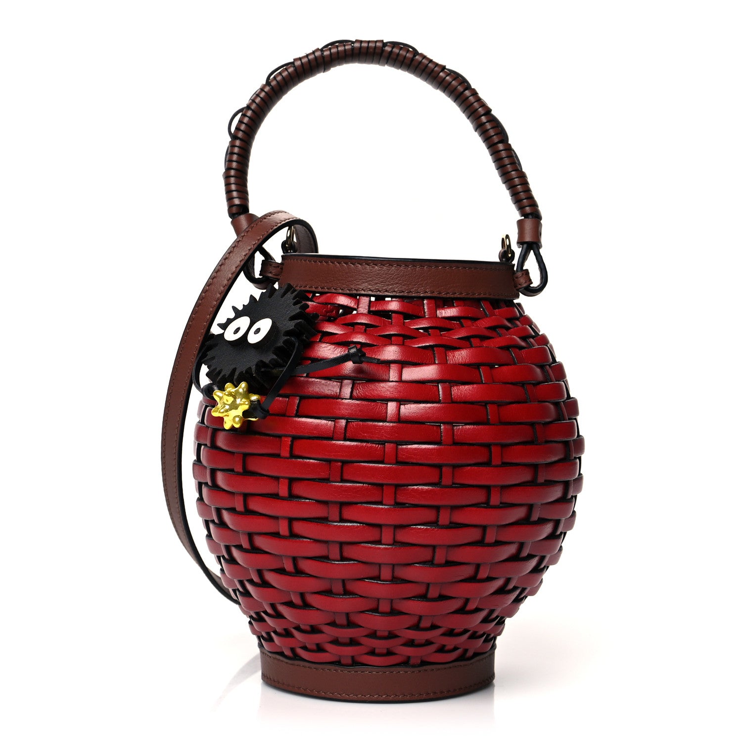 Loewe X SPIRITED AWAY Woven Calfskin Lantern Bag Rouge 1 of 9