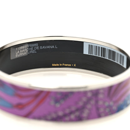 Hermes Enamel Printed Wide Le Marche de Savana Bracelet 65 5 of 8