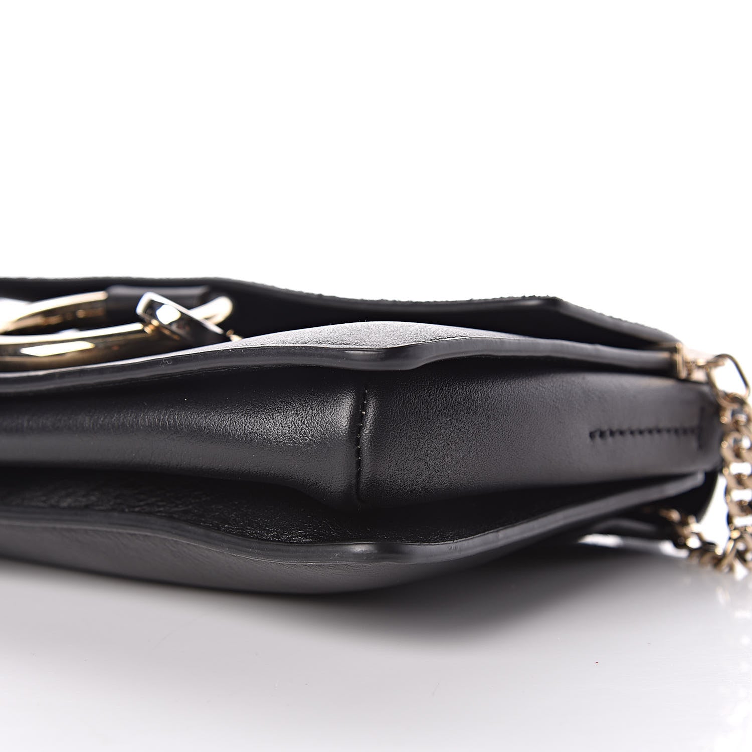 Chloe Suede Calfskin Small Faye Shoulder Bag Black 6 of 10
