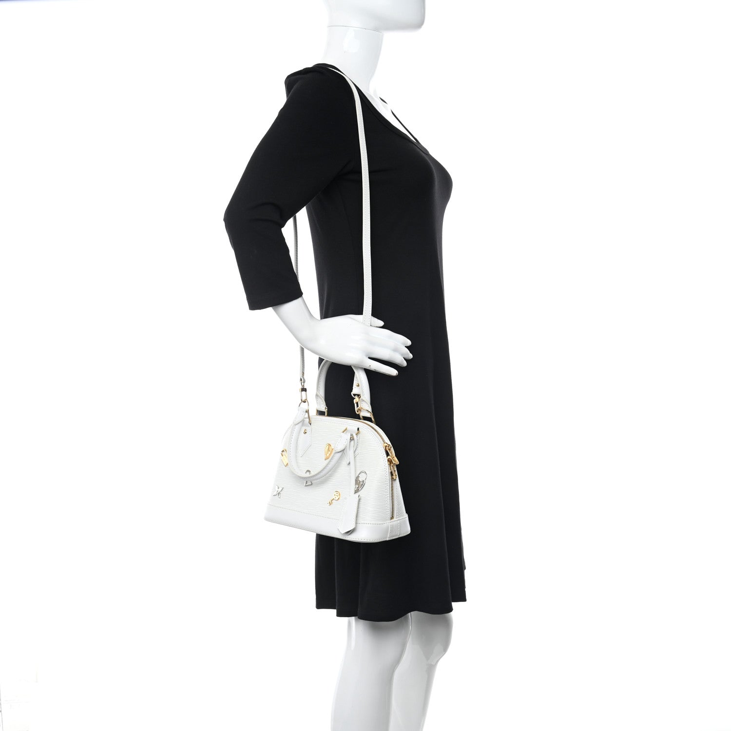 Louis Vuitton Epi Love Lock Alma BB White 2 of 9