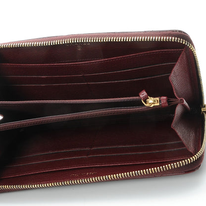Chanel Patent Quilted Zip Around Wallet Burgundy 5 of 8