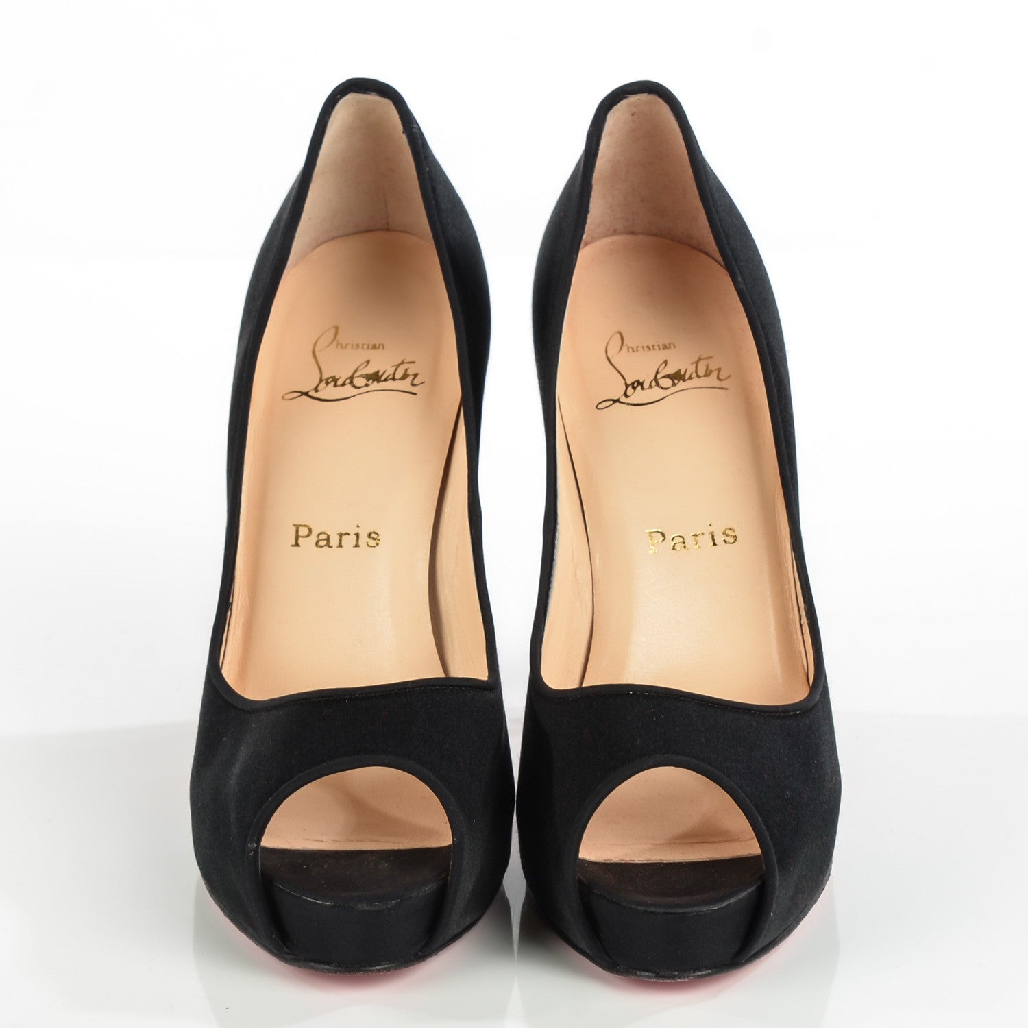 Christian Louboutin Satin Very Prive 120 Pumps 38 Black 2 of 7