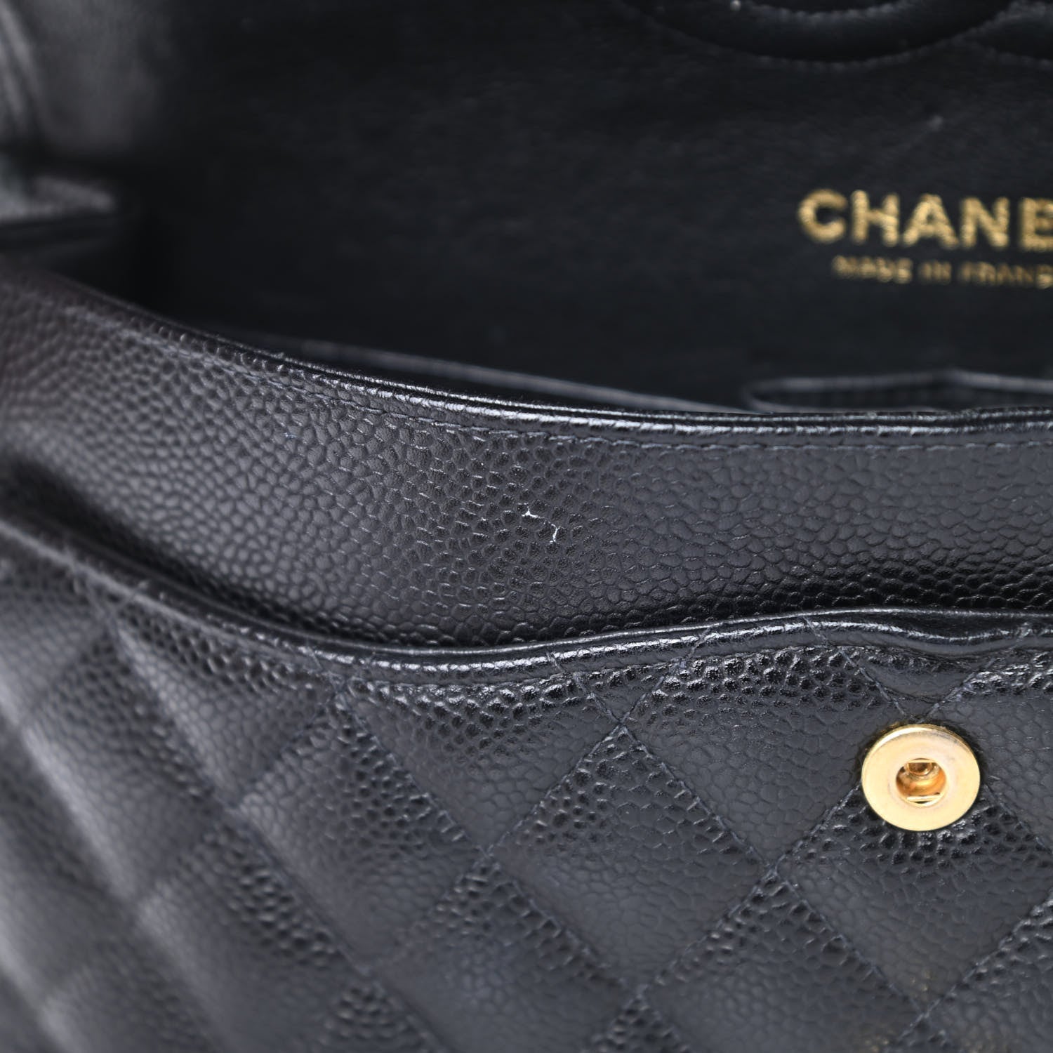 Chanel Caviar Quilted Medium Double Flap Black 15 of 20