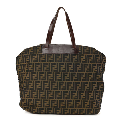 Fendi Zucca Calfskin Large Shopper Tote Tobacco 1 of 9