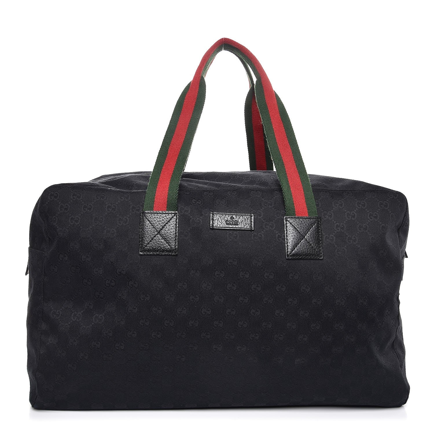 Gucci GG Monogram Web Large Collapsible Carry On Duffle Bag Black 1 of 7