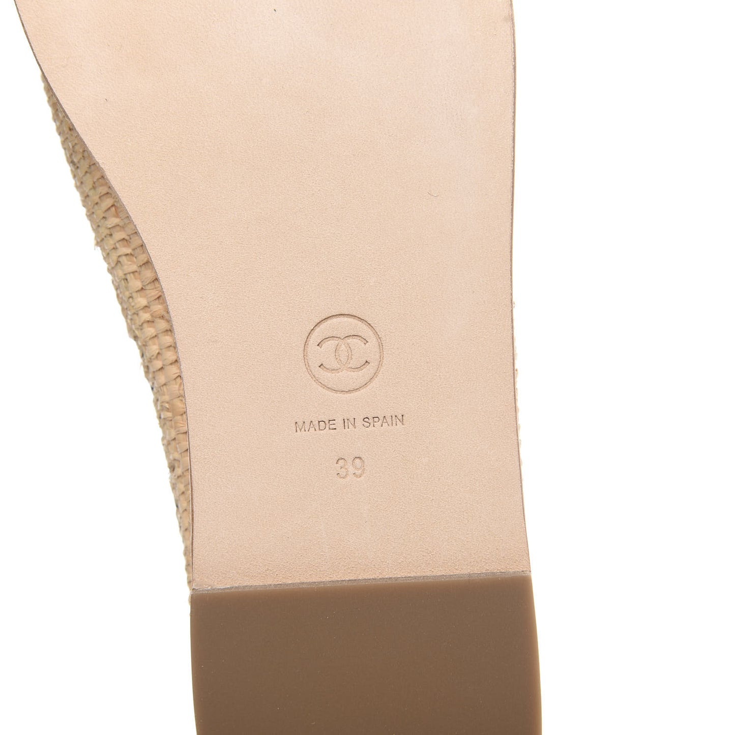 Lambskin Grosgrain CC Espadrilles 39 Black