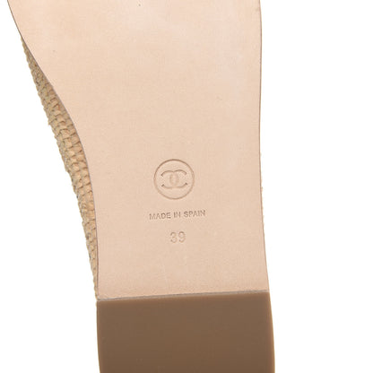 Chanel Lambskin Grosgrain CC Espadrilles 39 Black 7 of 10