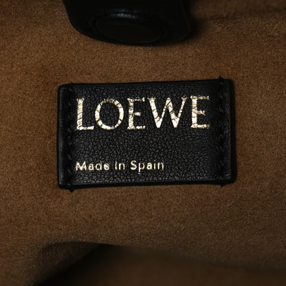 Loewe Mellow Nappa Donut Chain Mini Flamenco Knot Clutch Black 6 of 7