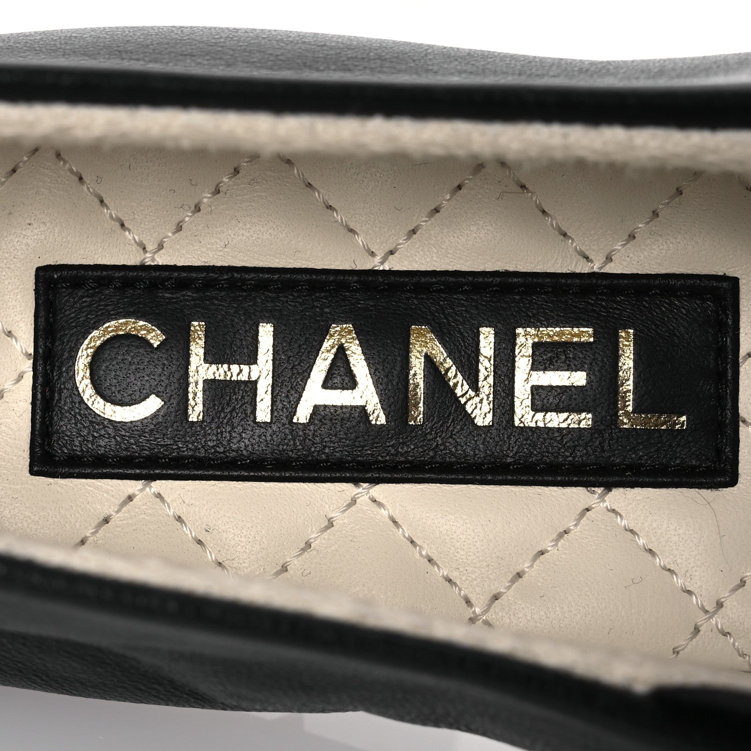 Chanel Lambskin Cap Toe CC Mary Jane Flats 38 Black 8 of 11