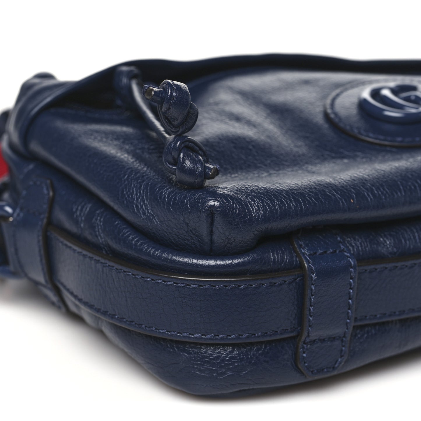 Piuma Lux Energy Web Monochrome Double G Crossbody Bag Blue Agata