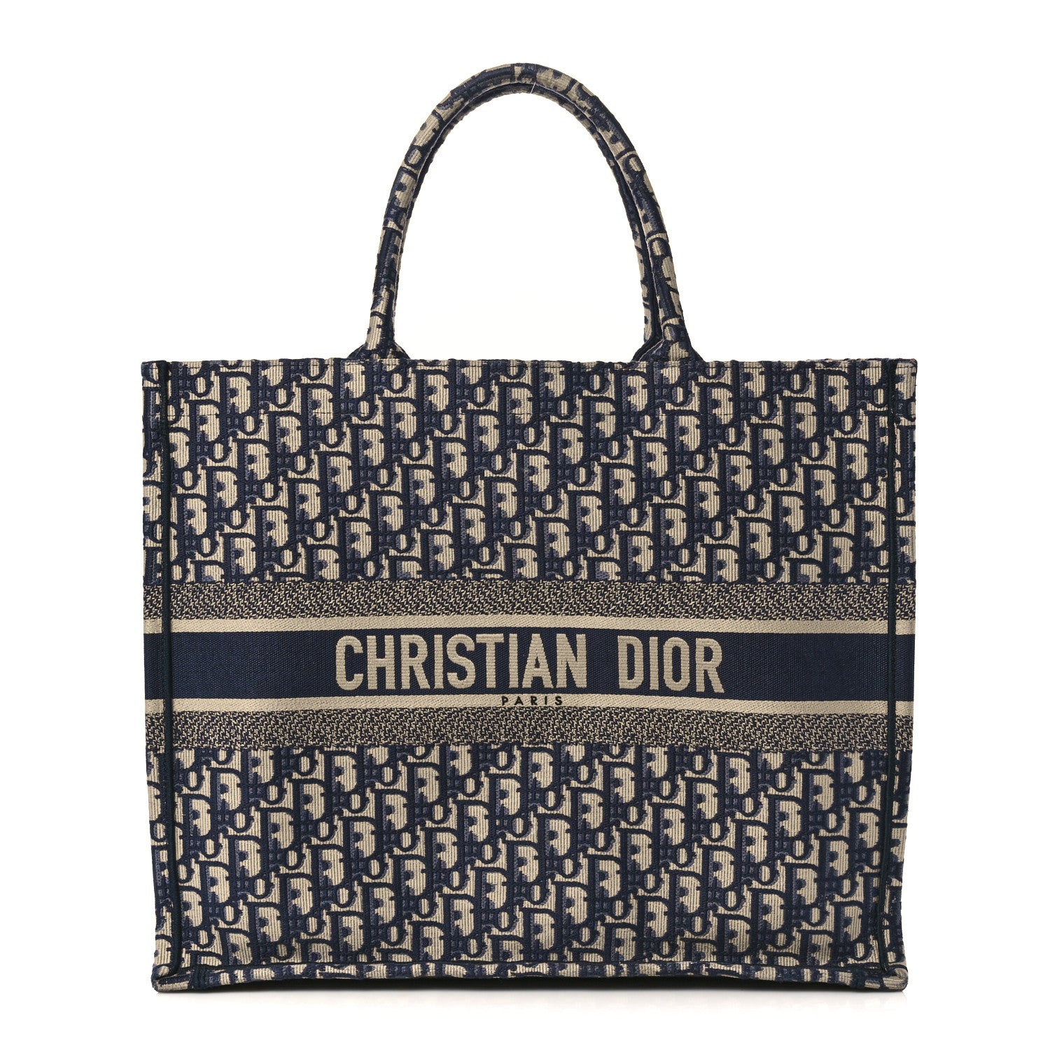 Christian Dior Oblique Large Book Tote Blue Multicolor 1 of 13