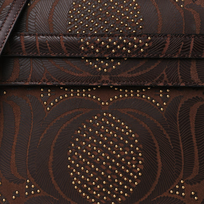 Valentino Garavani Calfskin Embossed Studded Medium My Rockstud Frame Bag Cacao 7 of 9