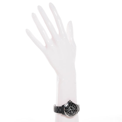 Chanel Stainless Steel Ceramic 33mm J12 Quartz Watch Black 2 of 6
