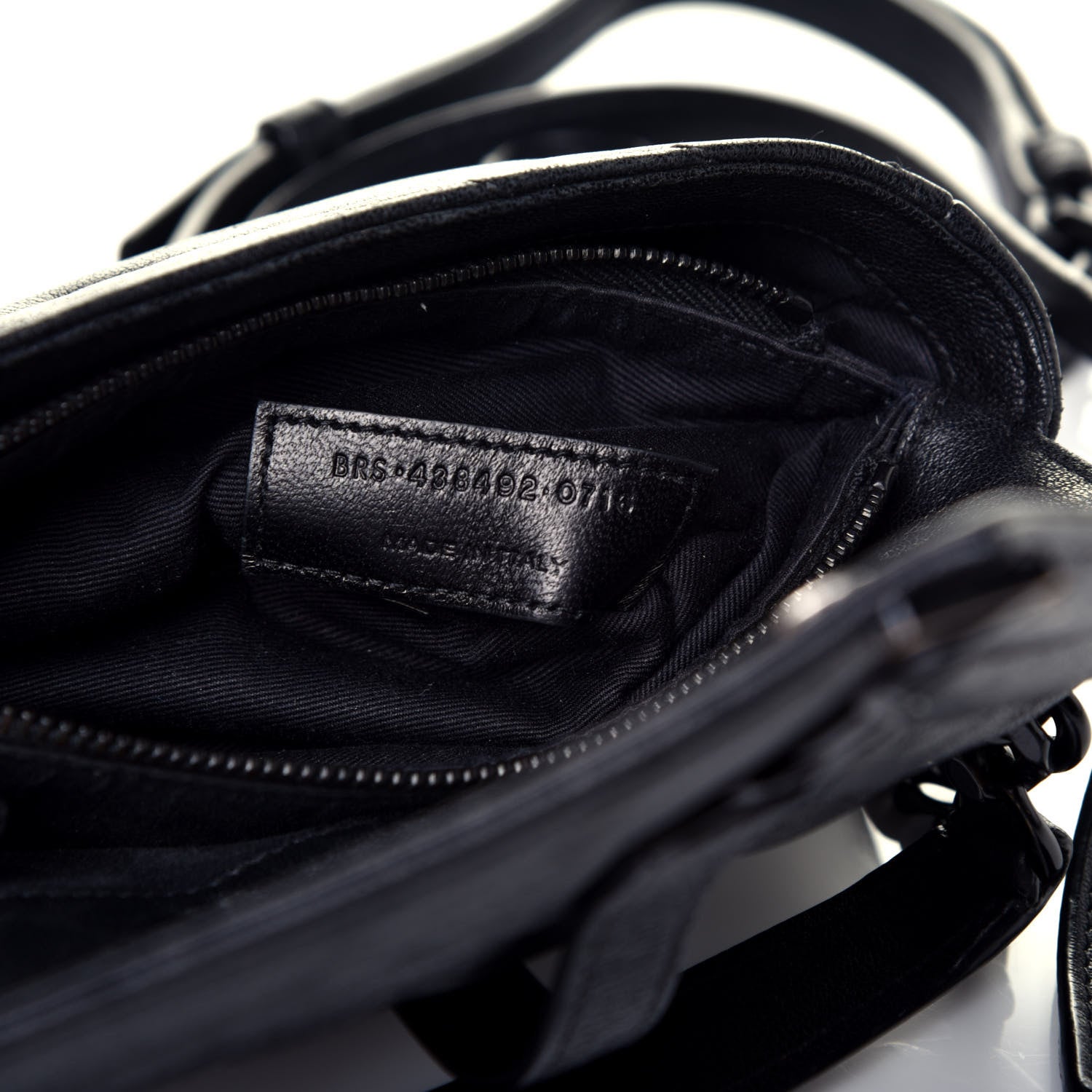 Saint Laurent Sheepskin Matelasse Chevron Monogram College Chain Wallet Black 8 of 10