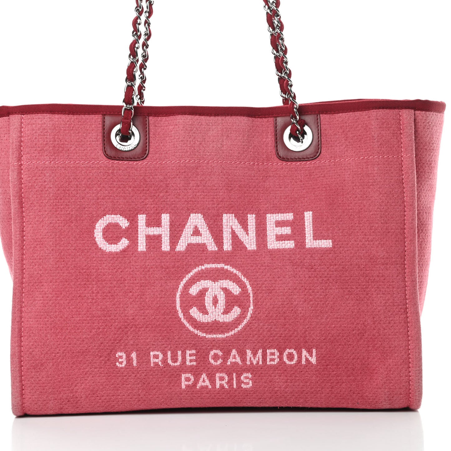 Canvas Small Deauville Tote Red