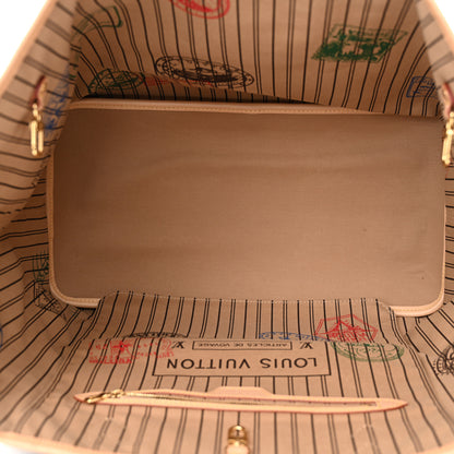 Louis Vuitton Monogram Stamped Inside Out Neverfull Bandouliere GM Beige 5 of 9