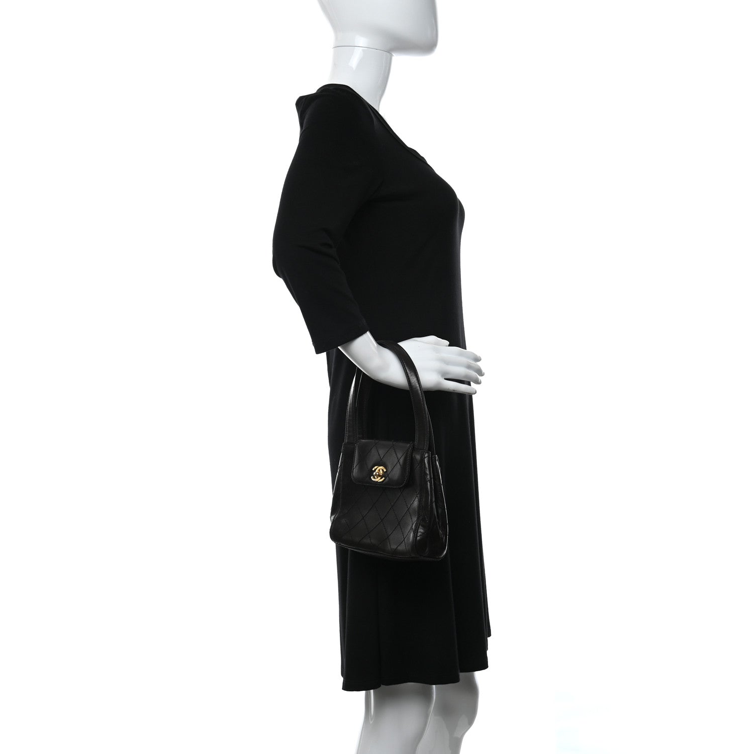Chanel Lambskin Quilted Flap Bag Black 2 of 14