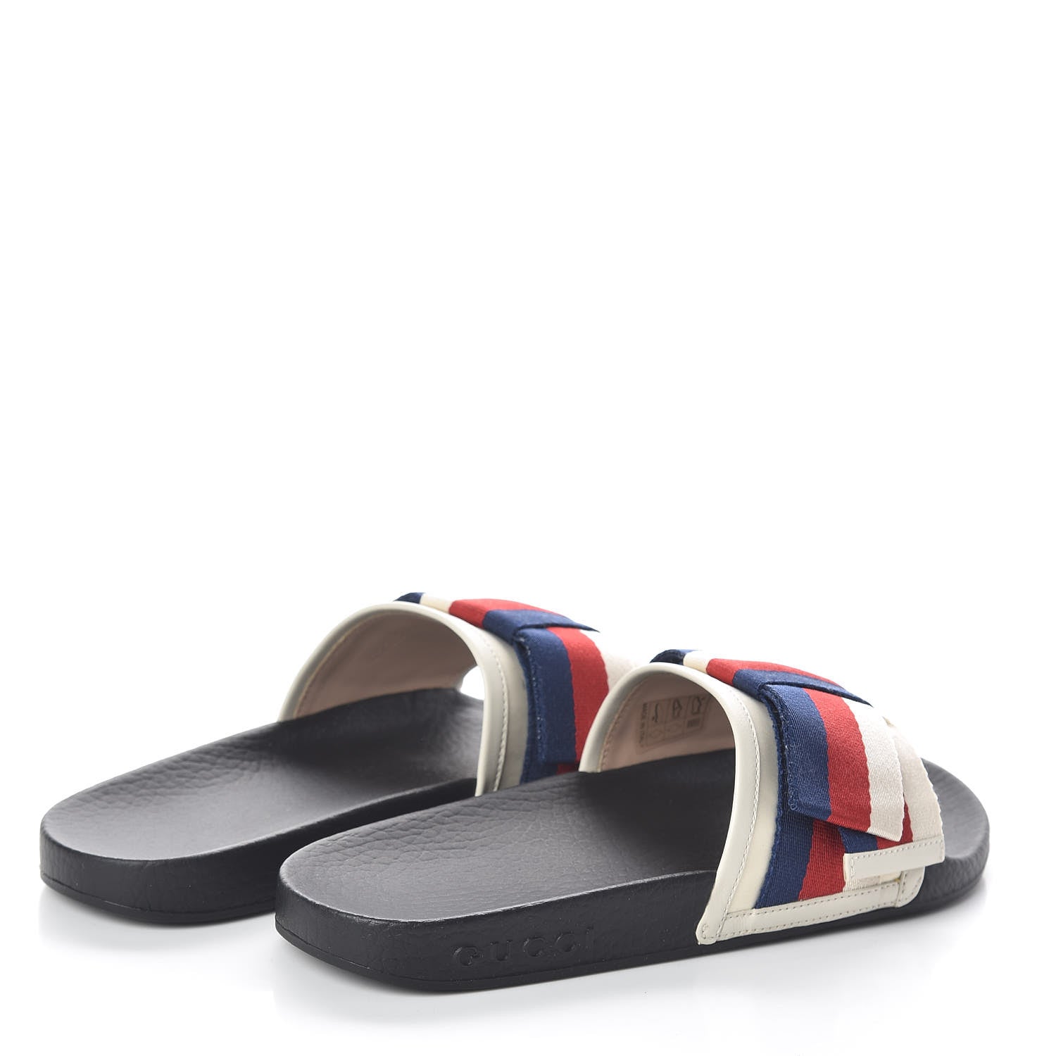 Gucci Satin Web Sylvie Bow Slide Sandals 35 White 4 of 7