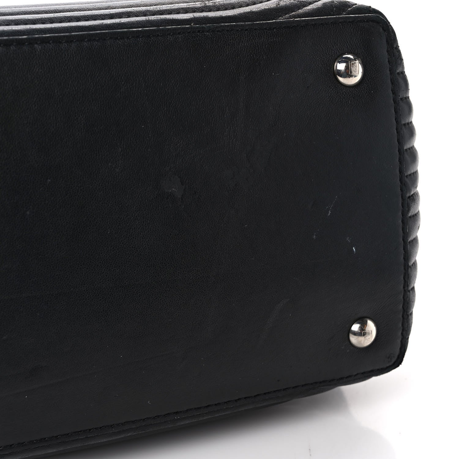 Fendi Shiny Nappa Trapuntata DotCom Chain Satchel Black 12 of 12