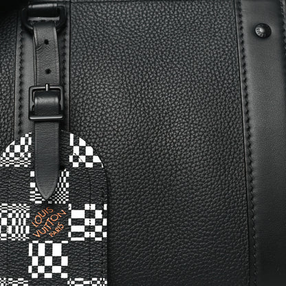 Louis Vuitton Calfskin Damier Distorted City Keepall Black 7 of 9