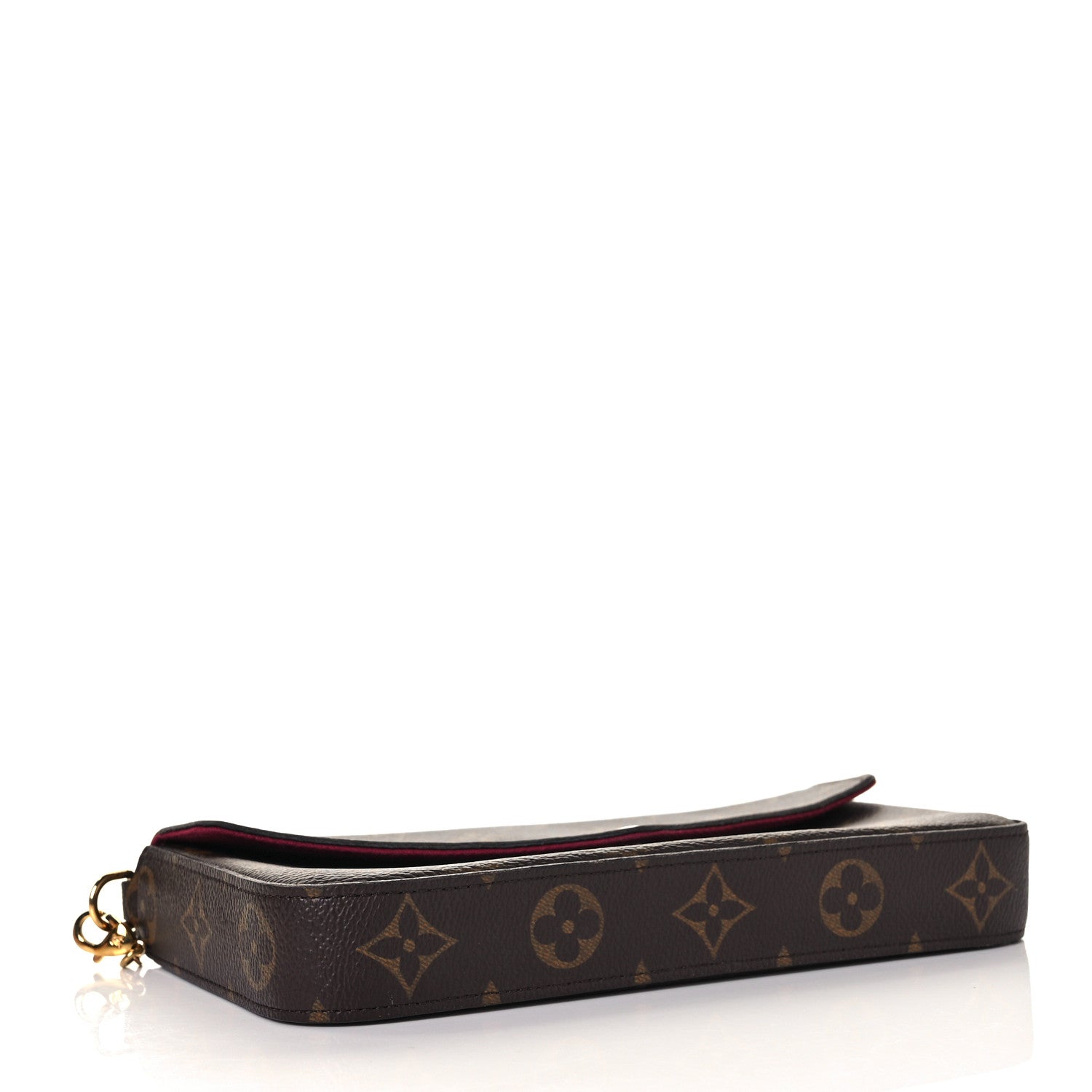 Louis Vuitton Monogram Pochette Felicie Chain Wallet Fuchsia 4 of 9